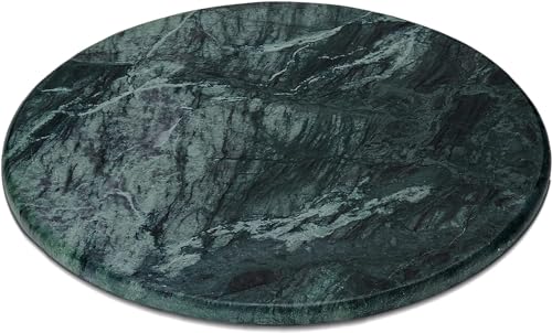 EHC Large Cheese Board Chopping Board for Kitchen, Serving Board Platter Tray Marble Green 30cm Chapati Board