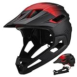 Casco Integrale, Casco Integrale da Bici Ammortizzante Staccabile Equipaggiamento Protettivo Traspirante Regolabile per Mountain Bike per Adulti, Decorazioni Natalizie
