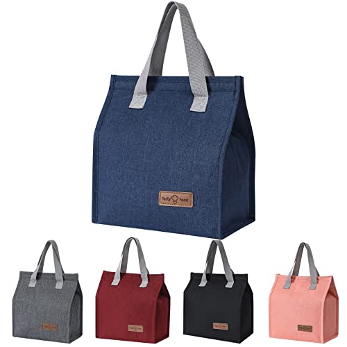 Bolsa de Almuerzo Aislada, Bolsa Térmica Porta Alimentos, Bolsa de Comida para Trabajo, Bolsa de Picnic de Enfriamiento Aislante, para Escuela Trabajo de Oficina, Senderismo, Picnics, Playa-Cian