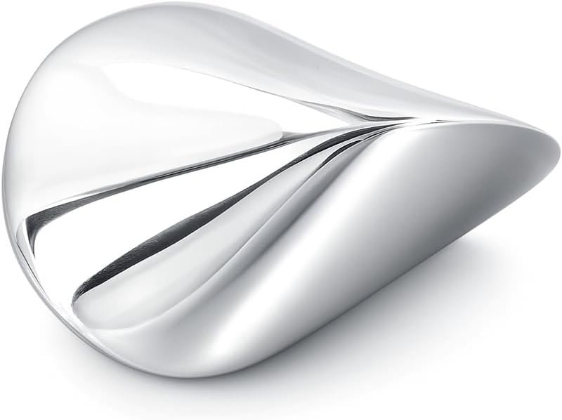 VGEBY Oloid Desktop Toy, Stainless Steel Sculpture Geometrically Reduce Pressure Anxiety Smoothing Surfaces Decompression Ball for Kids Adults