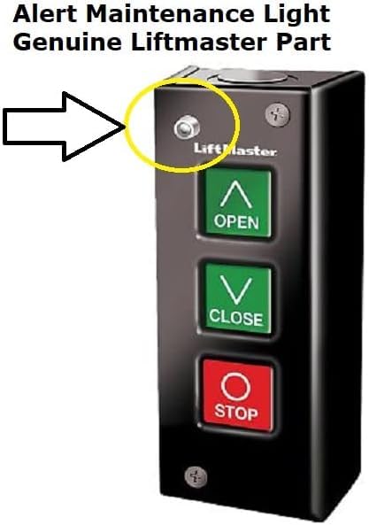 Liftmaster 02103L 3-Button Indoor Surface Mount Station with Light/Open Close Stop