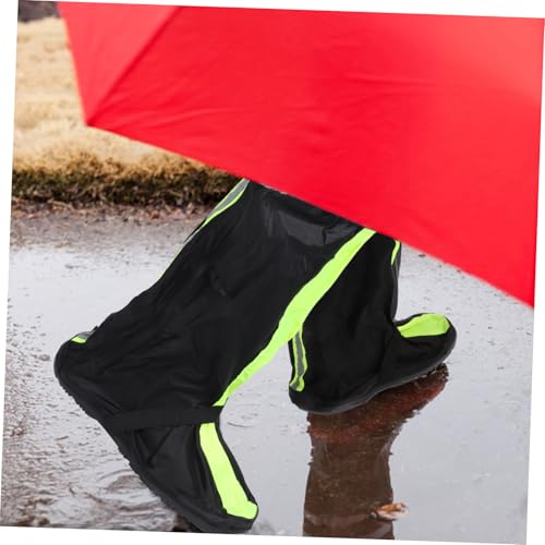Protector de botas no resbaladizo Happyyami, 1 par, ligero, impermeable, para deportes al aire libre y ciclismo, diseño resistente y duradero, color negro miniatura 5