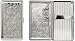 Silver Victorian Print (Full Pack 120s) Metal-Plated Cigarette Case & Stash Box
