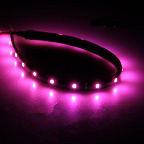 Tira LED flexible impermeable para auto 12V 30 cm morada miniatura 3