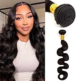 Antousha Human Hair Bundles Body Wave Natural Color, 20 Inch - 1 Bundle, Body Wave Bundles Human Hair 12A Unprocessed Brazilian Virgin Wavy Bundles for Black Women