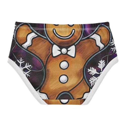 Florals Girls Underwear Toddlers 2t Cotton Girl Panties Cute Happy Gingerbread Man Black Undies Kids Briefs2