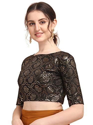Image of OOMPH! Women's Art Silk Floral Half Sleeve Fitted Blouse