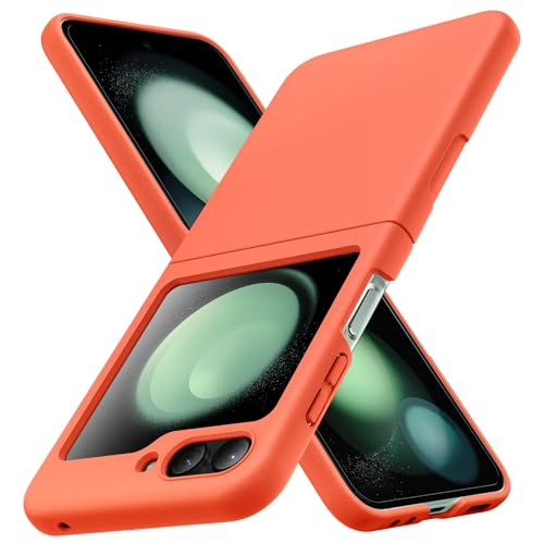WACJOSD �Ή� Galaxy Z Flip 5 �p�� �P�[�X �����O �ϏՌ� PC ���^ �P�[�X ������� �J�����ی� �y�� Z Flip 5 �J�o�[ �炳�甧�G�� �t�B�b ���E�ȒP �w��h�~ �y�� ���^ �C�菝�h�~ �I�����WC94-zflip5-0