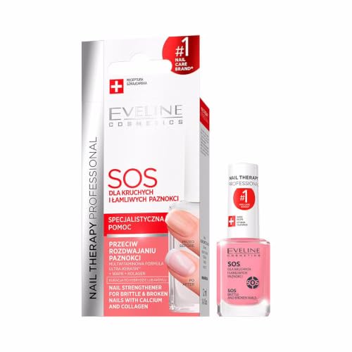 Eveline Cosmetics Nail Therapy Professional Farbe per le Unghie Fragili e Rotte - Pacco da 1 x 12 ml - Totale: 12 ml
