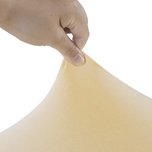 Image of Peomeise 6FT Spandex Table Cover Rectangular Stretch Spandex Tablecloth (Champagne,6FT)