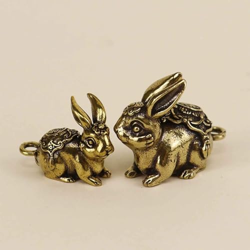 Set de 4 Figuras Decorativas de Conejo en Latón miniatura 2