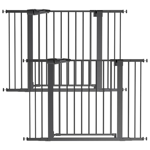 Image of Babelio Pressure Mounted Baby Gate for Stairs, 29-48 inch Wide Dog Gate,2 Pack