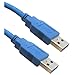 CableWholesale 3ft, USB3.0-A - USB3.0-A Cavo USB 0,91 m USB A Blu immagine