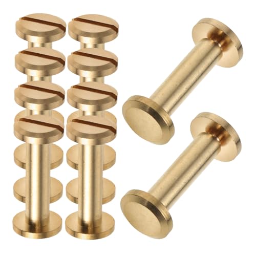 Uonlytech 10pcs Photo Album Binding Screws Metal Screw Rivets Versatile for Craft Scrapbook Book Binding
