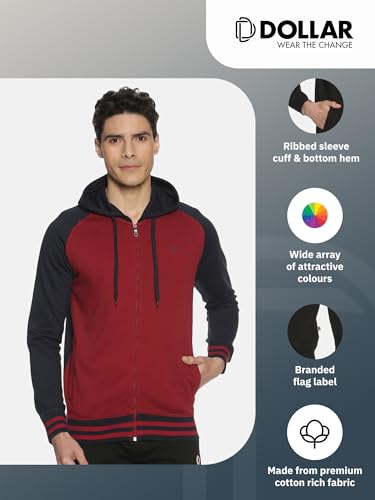 Image of Dollar Full Zip Hoodie Sweatshirt for Men | Premium Cotton Fleece, Winterwear Style, Comfortable & Warm | Pack of 1