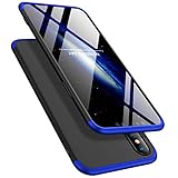 ATRAING iPhone X case, A Trading Ultra-Thin PC Hard Case Cover for Apple iPhone X (Blue+Black+Blue)