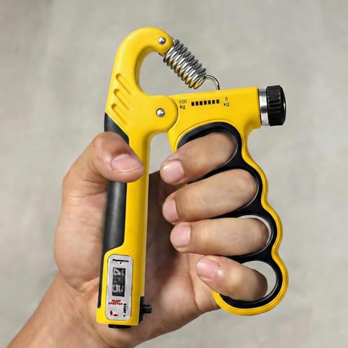Image of Kyro Ring Hand Gripper 5-100 KG | Adjustable Grip Strengthener with Counter for Men & Women | Finger, Wrist & Forearm Strength Trainer | Heavy Duty Power Gripper for Home & Gym