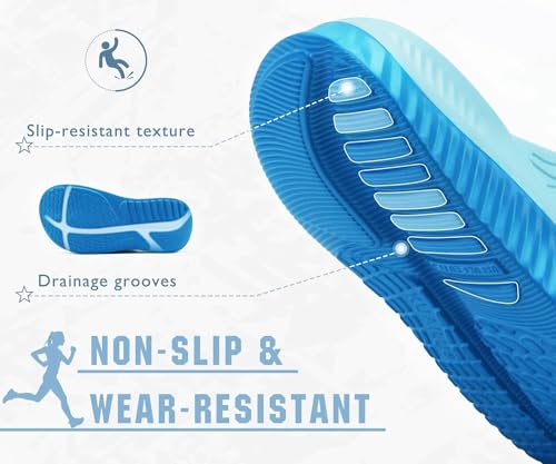 Image of KuaiLu Recovery Flip Flops for Women Sport Thong Sandals | Comfortable Arch Support Cushion Summer Beach Slides Reduces Stress on Feet Joints & Back Post-Exercise