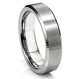 6MM Tungsten Satin Men's Wedding Band Ring Sz 8.0