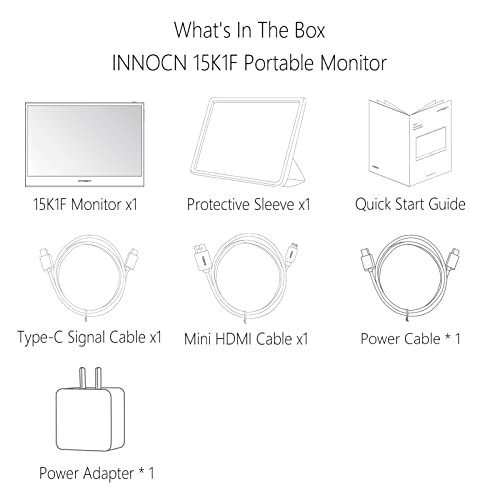Image of INNOCN 15.6 inch OLED Portable Monitor Full HD 1080P 100% DCI-P3 1MS 100000:1 USB Computer Mini HDMI Travel Monitor Photo Video Editing Second Ultra Slim for Laptop, Gaming Console