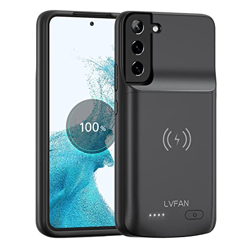 LVFAN Battery Case for Samsung Galaxy S22 Puls 6.5inch, Fast Charging & Wireless Charging Slim 4800mAh Backup Battery Pack, Extended Battery Charger Case for Samsung S22+Plus