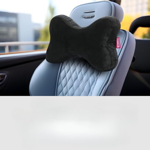 Image of araami Car Neck Rest Pillow Seat Cushion Headrest Ergonomic Neck Support Help Relieve Neck Pain for Driver Front Back Seat, Office Chair, Fit Most Vehicles (Black Pack of 1) (Bone Shape)