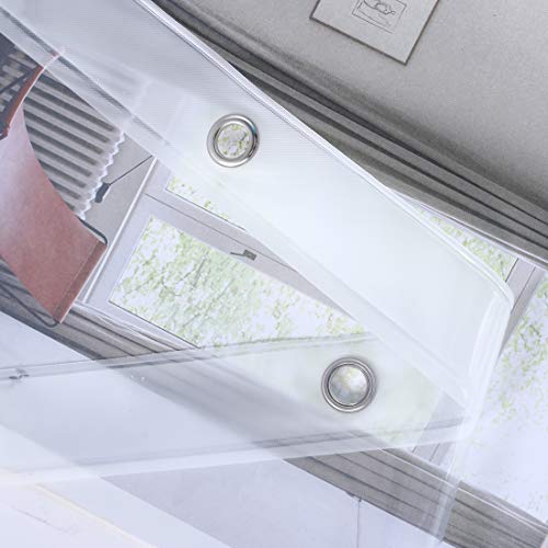Image of Shower Curtain Liner 60 x 72, Stall Clear Shower Liner for Bathroom with 3 Magnets and 10 Plastic Hooks, EVA, 60x72 Inch