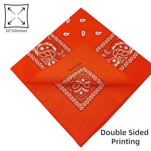 Image of 12 Pack Paisley Bandanas, Vintage Mix, 22*22in /55*55cm