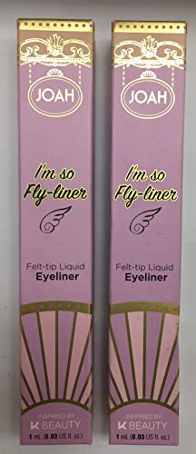 JOAH I'm So Fly-liner Felt-Tip Liquid Eyeliner in JFEL02 Dark Brown (1ml./0.03 US fl oz)(Pack of 2)
