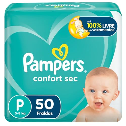 Fralda Pampers Confort Sec P 50 unidades
