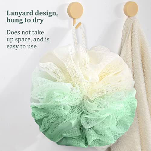 Image of Fu Store Loofah Sponge Shower Loofahs 4 Colors Bath Sponges Body Scrubbers | Mesh Balls Luffa for Rich Lather Exfoliating Wash Back Scrubber Bathroom Men Women 4 Pack Cleaning Bathing Accessories
