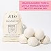 JCLO Wool Dryer Balls - 6-Pack - XL Premium Natural Fabric Softener - Wool Balls Replaces Dryer Sheets - Wool Balls for Dryer - Laundry Balls for Dryer