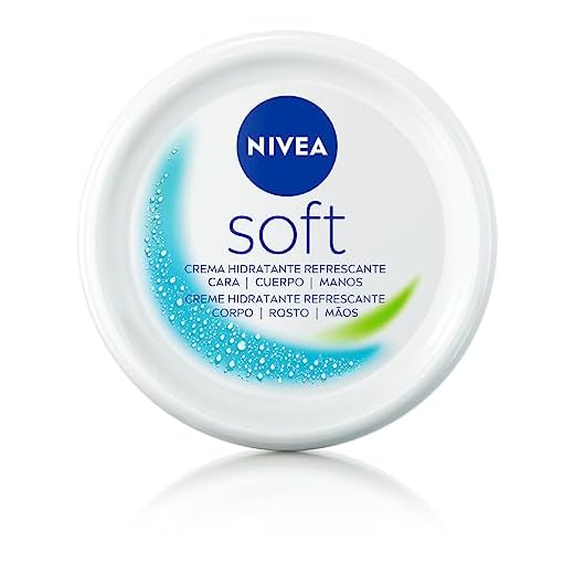 NIVEA Soft Crema Hidratante Multiuso (375 ml), crema ligera y refrescante para todo tipo de piel, crema de manos, cara y cuerpo para uso diario