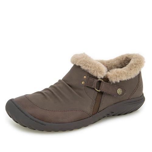 Image of JBU Women's Heather Slip On Cozy Comfortable Memory Foam APMA Accepted Walking Flat
