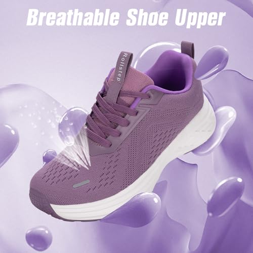 Image of Wide Toe Box Shoes Women Sneakers Extra Wide Width Arch Support Non-Slip Tennis Athletic Ultralight Running Shoes for Women Walking Diabetic Plantar Fasciitis Footwear 6-12