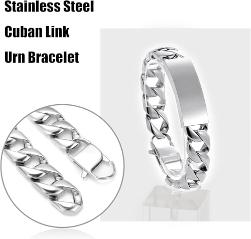 Pulsera urna para cenizas de acero inoxidable miniatura 3