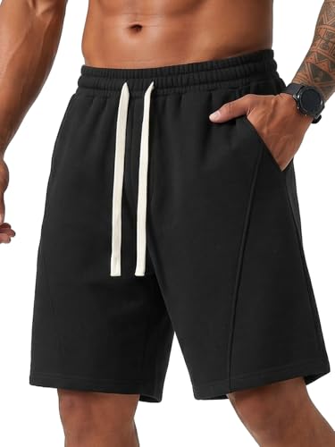 Amazon.com: ZUY Men's Baggy Sweat Shorts Cotton Fleece 8