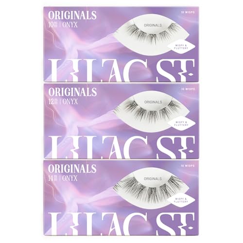 Faux cils naturels Lilac St Originals en lot de 3 paquets de tailles 10, 12 et 14 mm