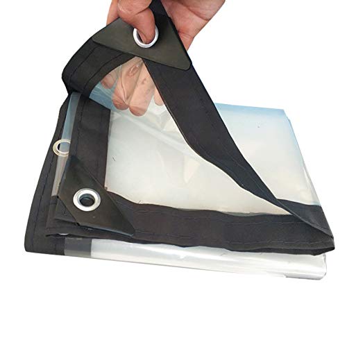 Bâche en Plastique Transparent, Bâche de Protection PE PVC, Exterieur Couverture Étanche Bâche Indéchirable avec Oeillets pour Mobilier de Jardin, Bois, Piscine et Voiture, couverture (Size : 2×4m)