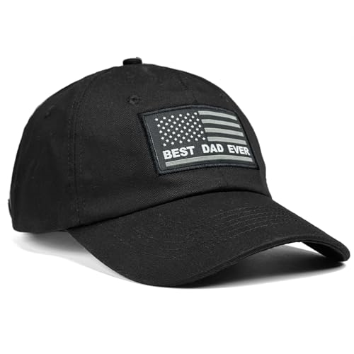 Image of World's Best Dad Embroidered Baseball Cap for Men, Adjustable Cotton Twill Dad Hat for Father's Day Birthday