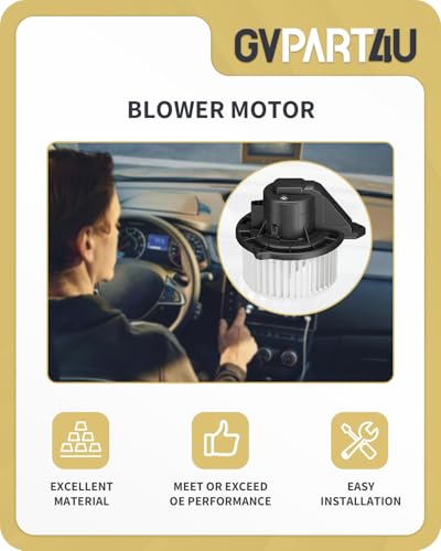 Image of Front Blower Motor 700012 for 2002-2008 Dodge Ram 1500 2500 3500, for 2002-2004 Jeep Grand Cherokee, 2002 2003 2004 2005 2006 2007 2008 Blower Motor OE: PM9198 5012701AB 5096255AA 5096256AA