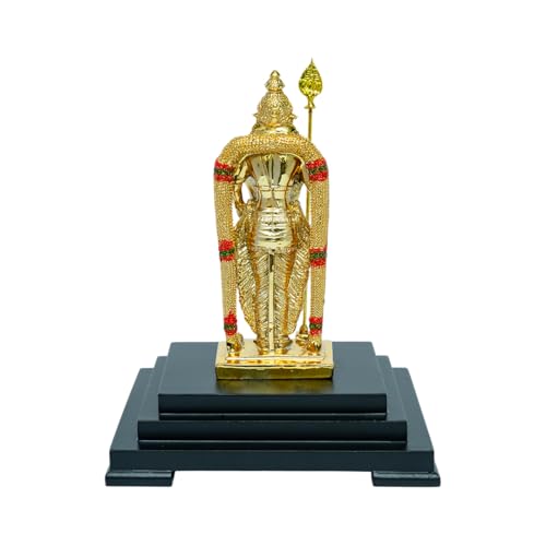 Image of Gold Plated Murugan Swami Idol for Home Temple & Pooja Room | Decorative Spiritual Showpiece for Office Desk & Devotional Gift