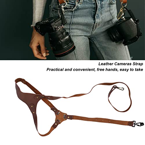 Alça Para Câmera, Alça De Ombro única Ajustável Para Câmera SLR Multifuncional Para Fotógrafos(marro