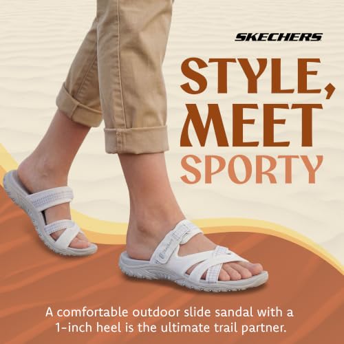Image of Skechers Women's Reggae - Color-full | Cushioned Footbed, Shock-Absorbing Reggae Midsole, Leather and Web Fabric Upper, Outdoor Trail Slide