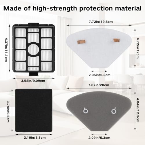 Image of Filter Replacement for Shark IP3251, IP3252, IP3253 Cordless Stick Vacuum | 2 Handheld Vacuum Post-motor Filter, 2 Dock Filter, 2 Pre-motor Filter Assembly, 2 Pre-moter Filter 2 Odor Cartridge