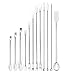 12Pcs 304 Stainless Steel Laboratory Spatula Scoop for Sampling Easy to Carry and Easy to Use