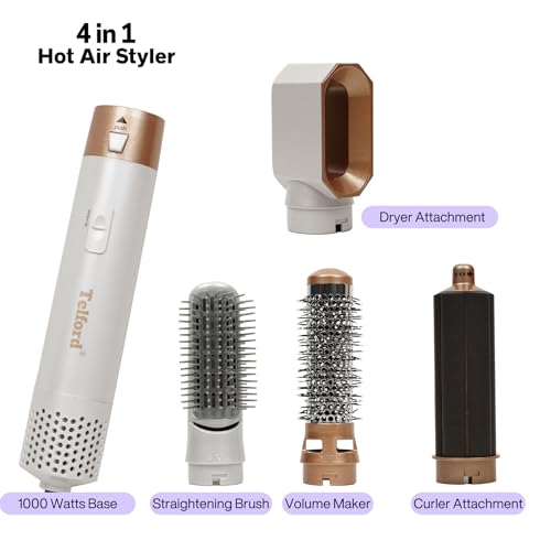 4-in-1 Air Wrap Styler - 1000W Dryer, Curler, Volumizer, Brush - Image 7