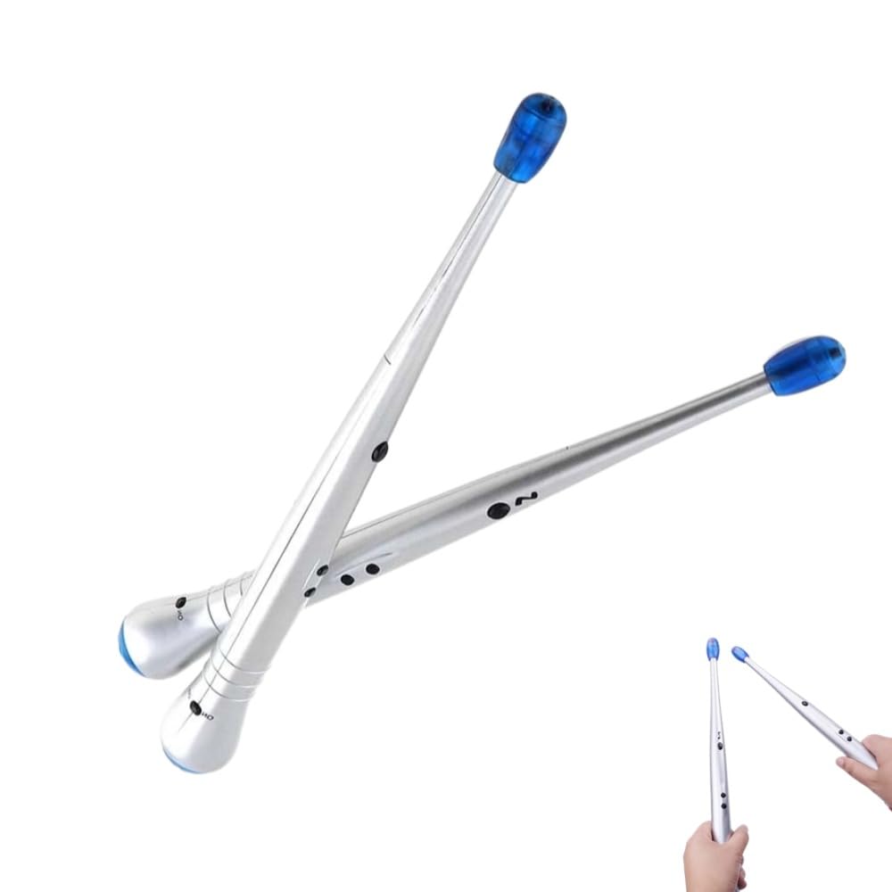1Pair Electronic Drumsticks, Adjustable Sensitivity Intelligent Electric Light Up Drumsticks, Electronic Air Drum Sticks, Rock Beat Drum Stick, Percussion Instrument Tool