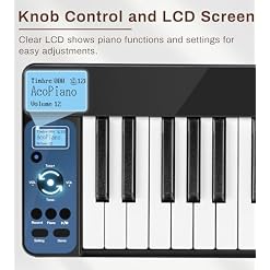 EYTSE Clavier de piano pliable à 61 touches, piano numérique semi-lesté, clavier de piano portable, sans fil et MIDI, clavier électronique pliable pour débutants, enfants, adultes (noir) - Les Beatles, Paul McCartney, John Lennon, RIngo Starr, George Harrison EYTSE Clavier de piano pliable à 61 touches, piano numérique semi-lesté, clavier de piano portable, sans fil et MIDI, clavier électronique pliable pour débutants, enfants, adultes (noir) – Image 6