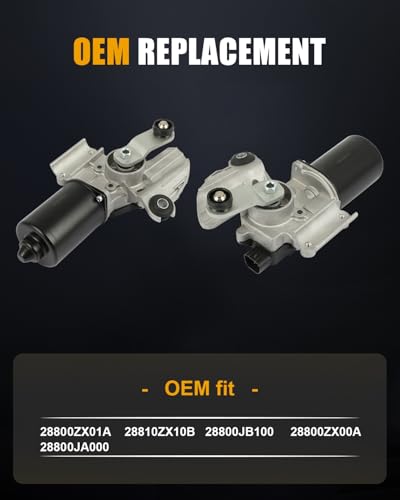 Image of ROADFAR Front Windshield Wiper Motor Fit for Nissan for Altima 2007-2012 | For Nissan For Altima 2007-2012|For Nissan For Maxima 2009-2014|Replace 28800-9N00A|28800-JA000|28800-JB100|4 Pins